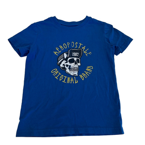 4/20$ Aeropostale Kids Blue Graphic Short Sleeve Tee size XS